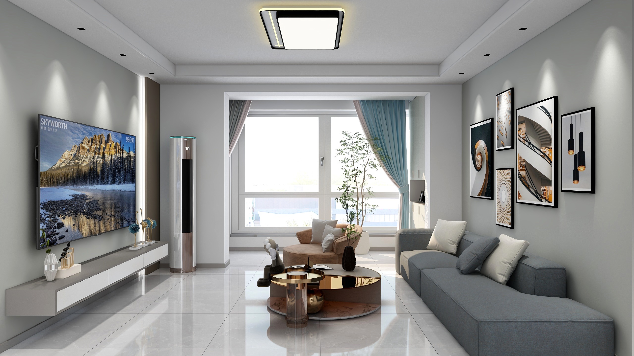 126㎡三室室內裝修設計 靈感與效果圖解析